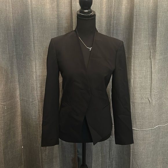 Black Theory Open Front Faux Pocket Blazer - Picture 1 of 5